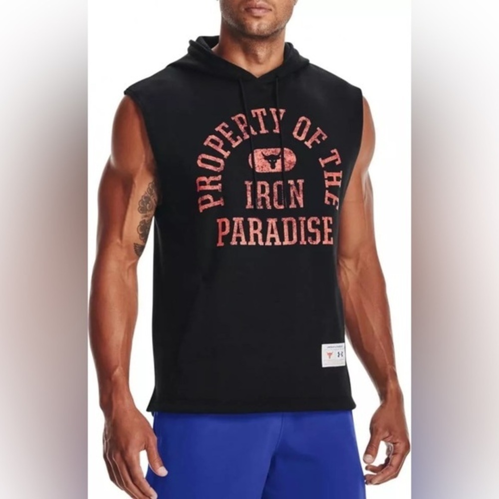 Under Armour‎ Black Sleeveless vest with Red Text